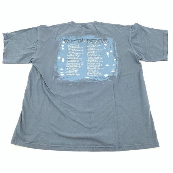 Vintage 1999 Cher Do You Believe Band Concert T-Shirt Large Adult Light Blue L - Picture 2 of 5
